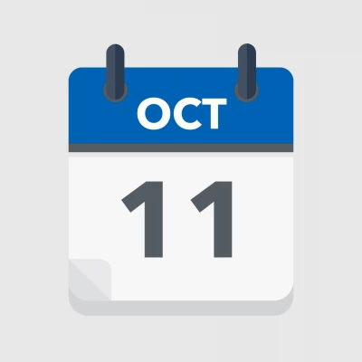 Calendar icon showing 11th October