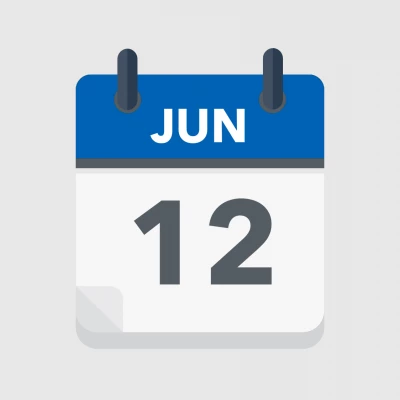 Calendar icon showing 12th June