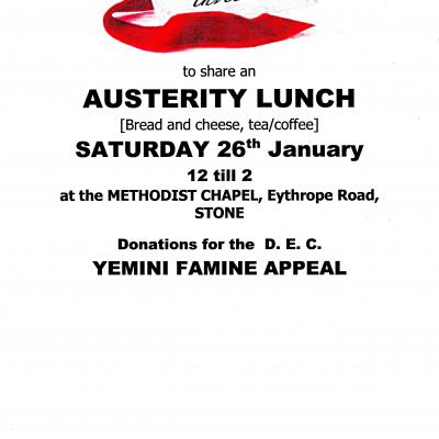 Austerity lunch poster